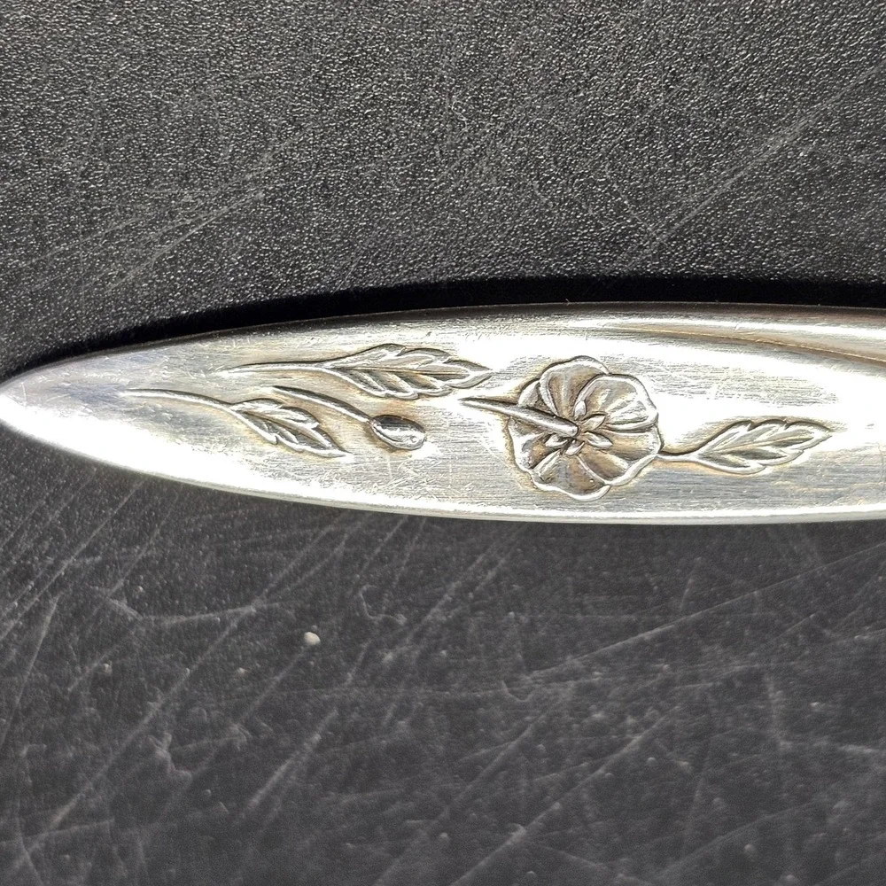 Onieda Community Silver Plate Pie Server Morning Rose Vintage